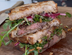 Steak Sandwich with Purple Vale Rarebit, Pink Pickled Onions & Rocket